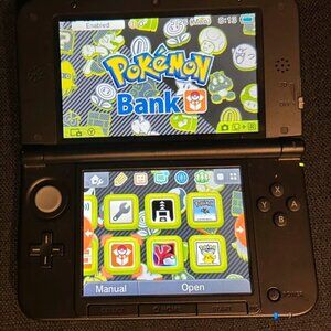Nintendo 3DS XL Console Red/Black with Pokemon Bank, Poke Transporter & Games